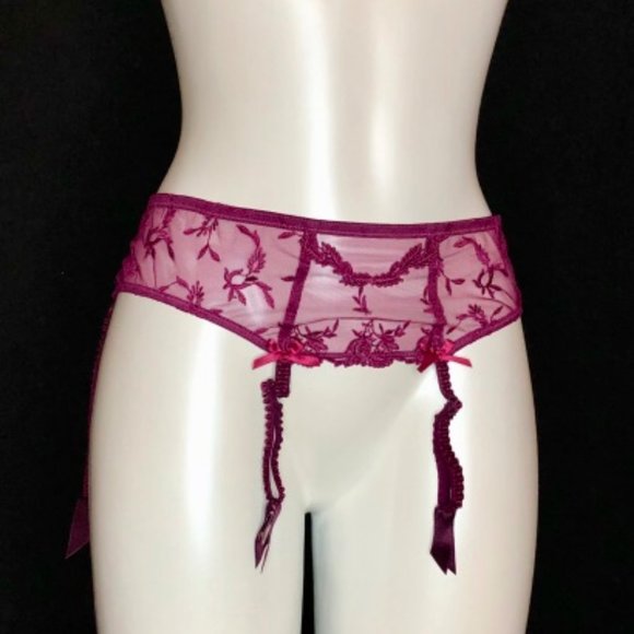 LISE CHARMEL GARTER BELT - EGGPLANT - Picture 6 of 6